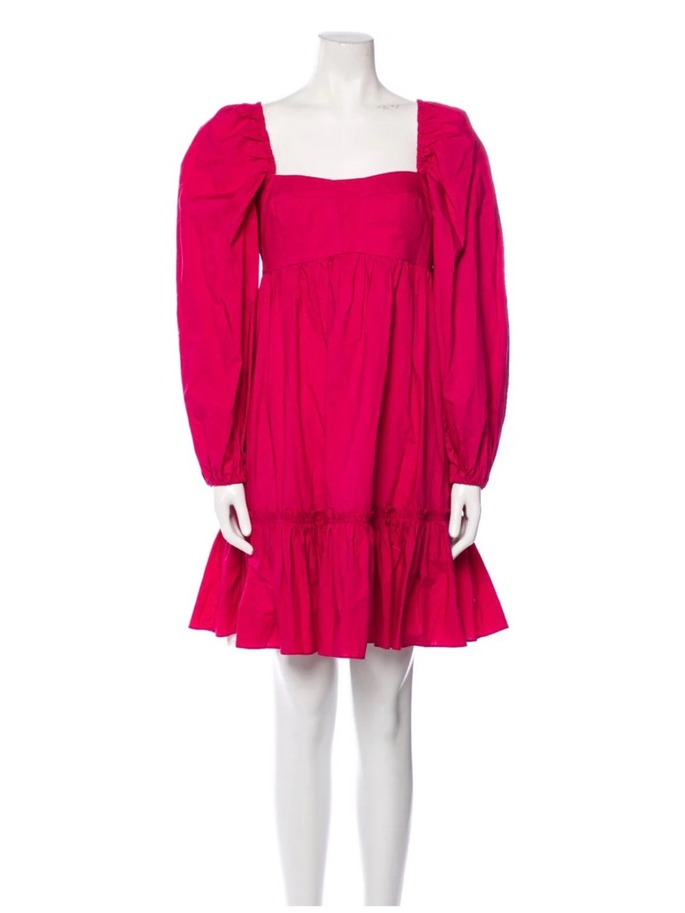 Ulla Johnson Fuchsia Puff-Sleeve Smocked Dress worn once read